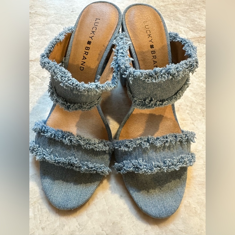 Lucky Brand Denim Heels - Size 7.5